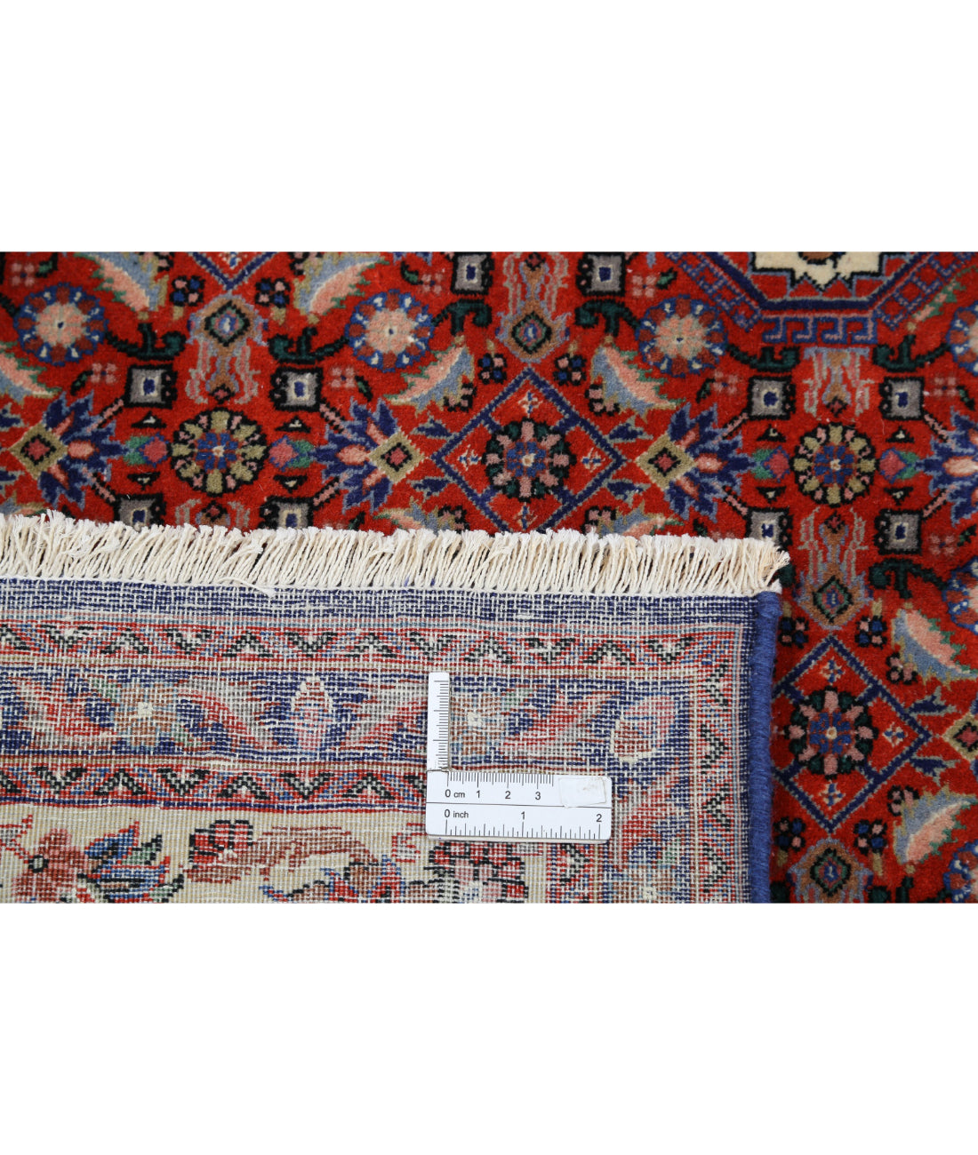 Bijar 6'7'' X 9'10'' Hand-Knotted Wool-Silk Rug 6'7'' x 9'10'' (198 X 295) / Red / Ivory