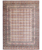 Silk-Tane 6'9'' X 9'2'' Hand-Knotted Wool-Silk Rug 6'9'' x 9'2'' (203 X 275) / Taupe / Ivory