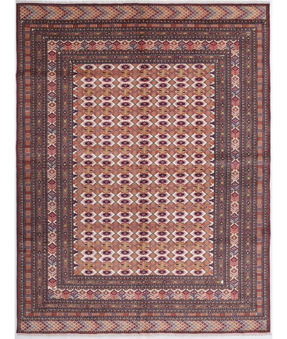 Silk-Tane 6'9'' X 8'11'' Hand-Knotted Wool-Silk Rug 6'9'' x 8'11'' (203 X 268) / Taupe / Ivory