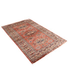 Bokhara 4'2'' X 6'1'' Hand-Knotted Wool Rug 4'2'' x 6'1'' (125 X 183) / Peach / Ivory