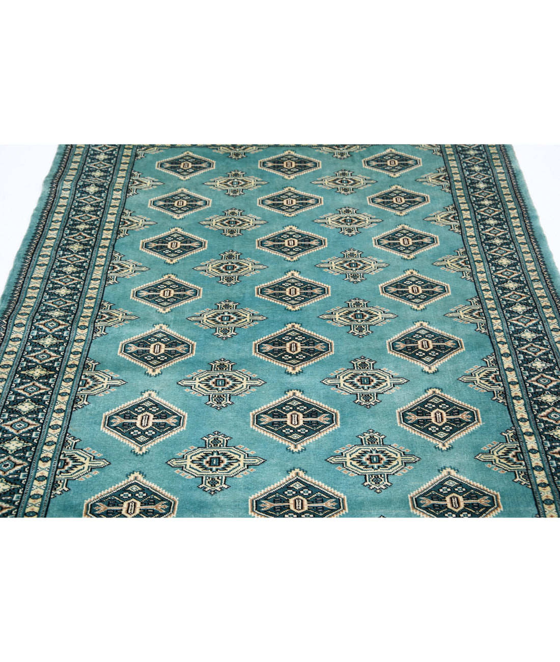 Bokhara 4'8'' X 6'4'' Hand-Knotted Wool Rug 4'8'' x 6'4'' (140 X 190) / Green / N/A