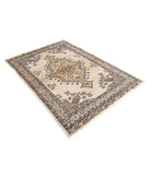 Bokhara 4'6'' X 6'4'' Hand-Knotted Wool-Silk Rug 4'6'' x 6'4'' (135 X 190) / Ivory / Gold