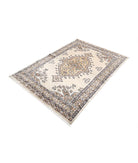 Bokhara 4'6'' X 6'4'' Hand-Knotted Wool-Silk Rug 4'6'' x 6'4'' (135 X 190) / Ivory / Gold