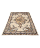 Bokhara 4'6'' X 6'4'' Hand-Knotted Wool-Silk Rug 4'6'' x 6'4'' (135 X 190) / Ivory / Gold