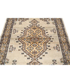 Bokhara 4'6'' X 6'4'' Hand-Knotted Wool-Silk Rug 4'6'' x 6'4'' (135 X 190) / Ivory / Gold