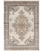 Bokhara 4'6'' X 6'4'' Hand-Knotted Wool-Silk Rug 4'6'' x 6'4'' (135 X 190) / Ivory / Gold