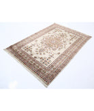 Bokhara 4'6'' X 6'8'' Hand-Knotted Wool-Silk Rug 4'6'' x 6'8'' (135 X 200) / Ivory / Ivory