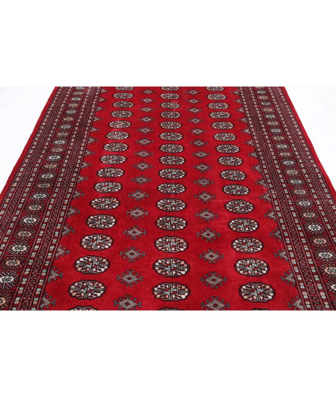 Bokhara 6'0'' X 8'8'' Hand-Knotted Wool Rug 6'0'' x 8'8'' (180 X 260) / Red / Black
