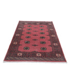 Bokhara 4'2'' X 6'1'' Hand-Knotted Wool Rug 4'2'' x 6'1'' (125 X 183) / Pink / Black