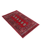 Bokhara 3'1'' X 5'0'' Hand-Knotted Wool Rug 3'1'' x 5'0'' (93 X 150) / Red / Ivory