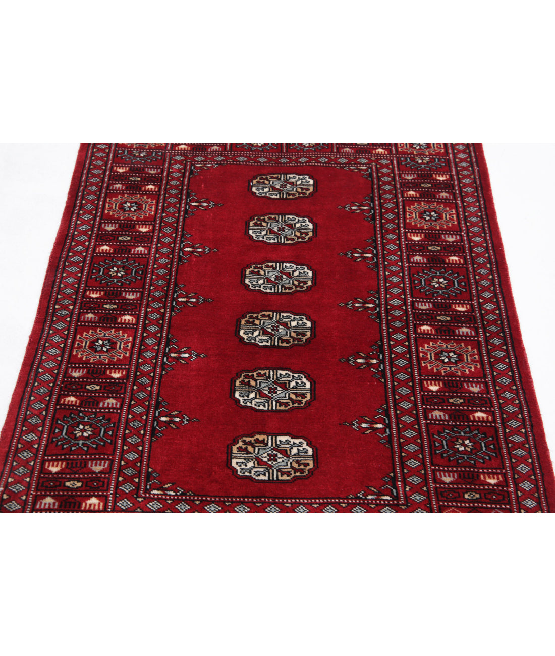 Bokhara 3'1'' X 5'0'' Hand-Knotted Wool Rug 3'1'' x 5'0'' (93 X 150) / Red / Ivory