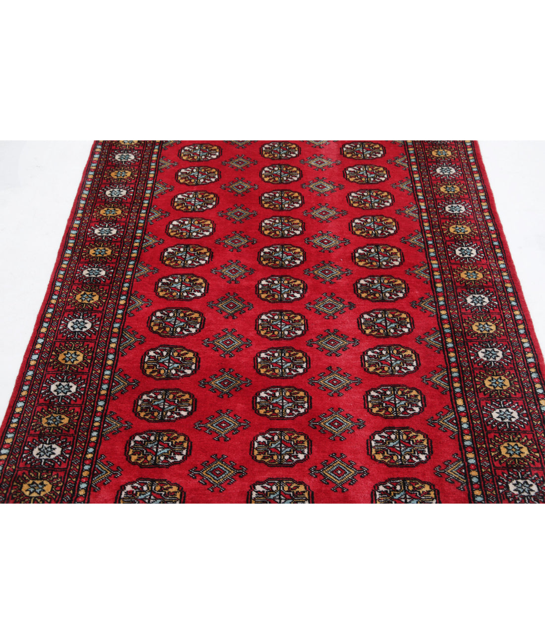 Bokhara 4'1'' X 6'3'' Hand-Knotted Wool Rug 4'1'' x 6'3'' (123 X 188) / Red / Black