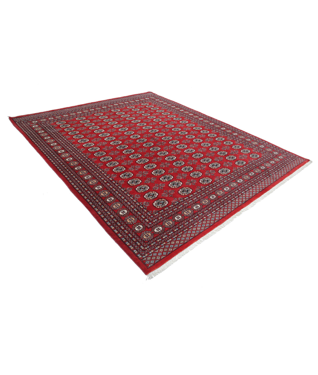 Bokhara 8'1'' X 9'10'' Hand-Knotted Wool Rug 8'1'' x 9'10'' (243 X 295) / Red / Ivory