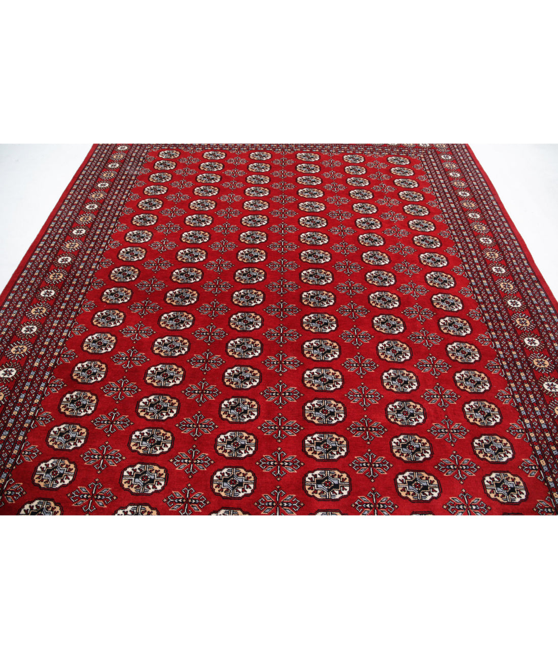 Bokhara 8'1'' X 9'10'' Hand-Knotted Wool Rug 8'1'' x 9'10'' (243 X 295) / Red / Ivory