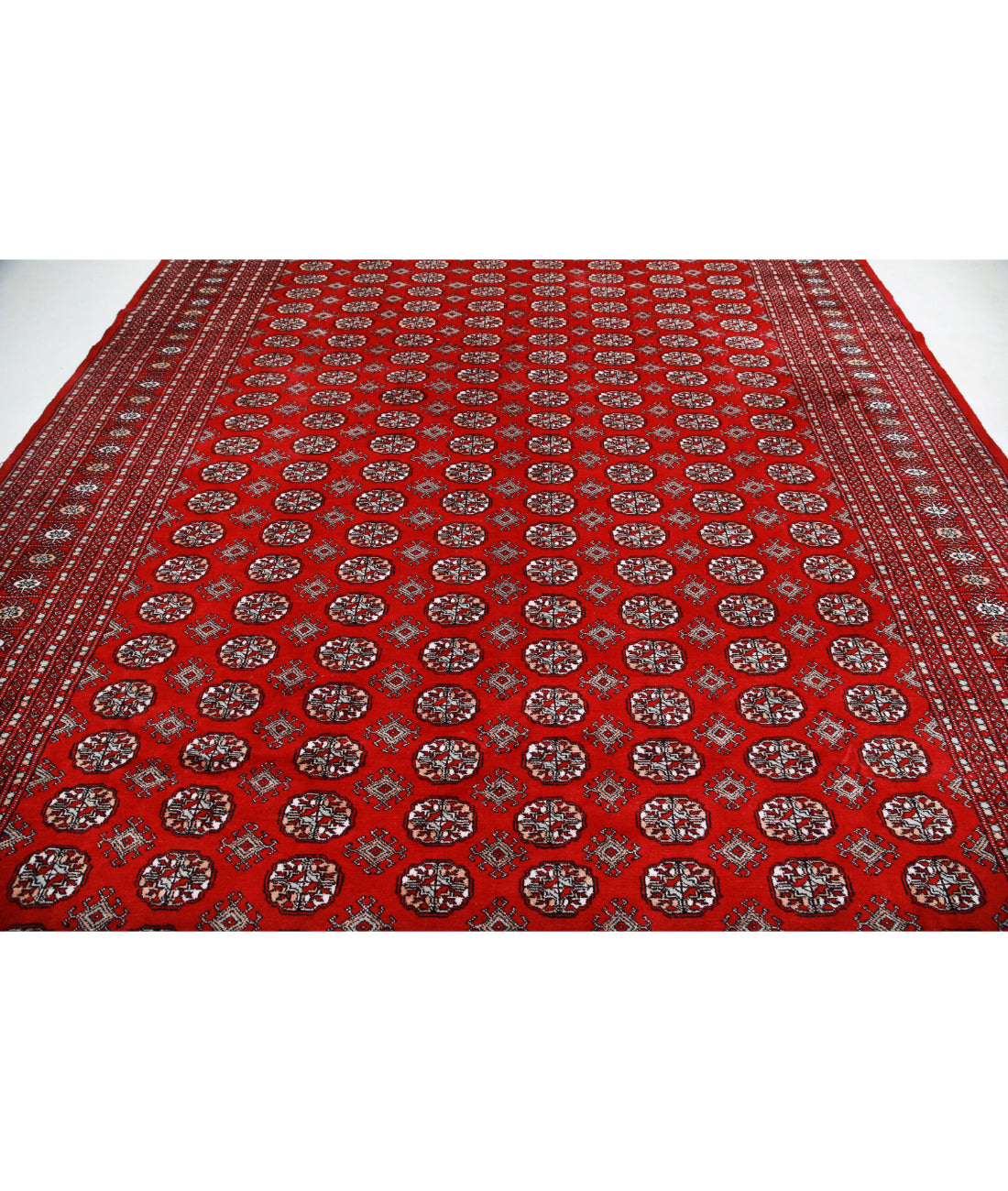 Bokhara 10'1'' X 14'3'' Hand-Knotted Wool Rug 10'1'' x 14'3'' (303 X 428) / Red / Black