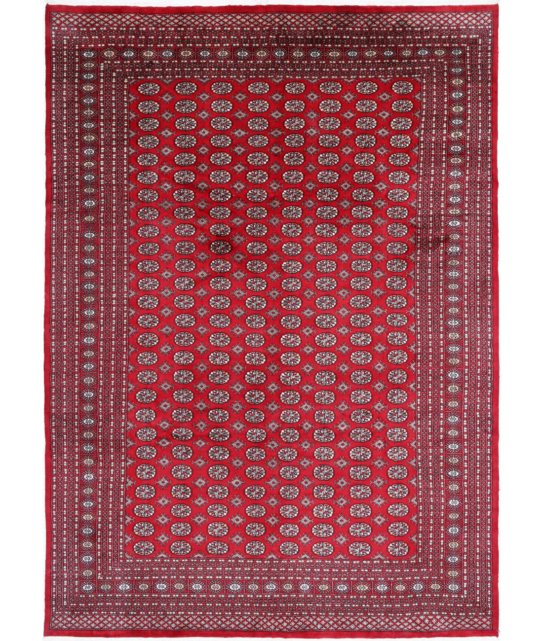 Bokhara 10'1'' X 14'3'' Hand-Knotted Wool Rug 10'1'' x 14'3'' (303 X 428) / Red / Black