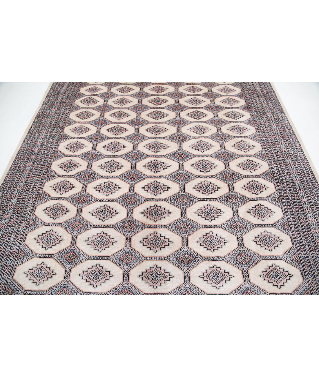 Bokhara 7'9'' X 10'9'' Hand-Knotted Wool Rug 7'9'' x 10'9'' (233 X 323) / Ivory / Black