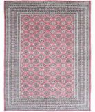 Bokhara 8'0'' X 10'3'' Hand-Knotted Wool Rug 8'0'' x 10'3'' (240 X 308) / Pink / Ivory