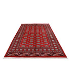 Bokhara 6'2'' X 9'2'' Hand-Knotted Wool Rug 6'2'' x 9'2'' (185 X 275) / Red / Black