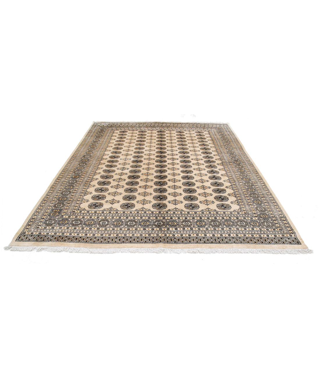 Bokhara 8'0'' X 9'6'' Hand-Knotted Wool Rug 8'0'' x 9'6'' (240 X 285) / Ivory / Taupe