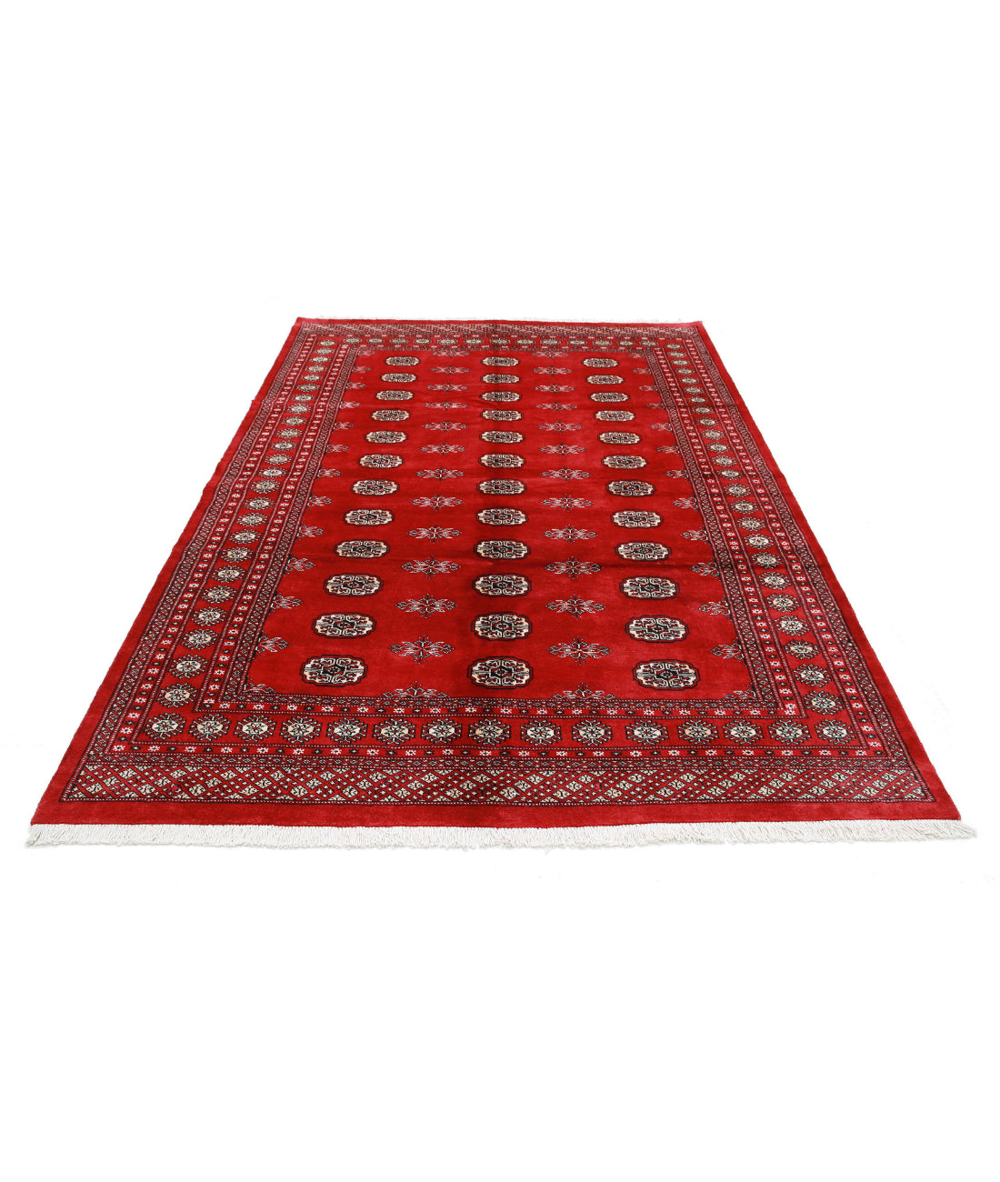 Bokhara 6'1'' X 8'11'' Hand-Knotted Wool Rug 6'1'' x 8'11'' (183 X 268) / Red / Ivory