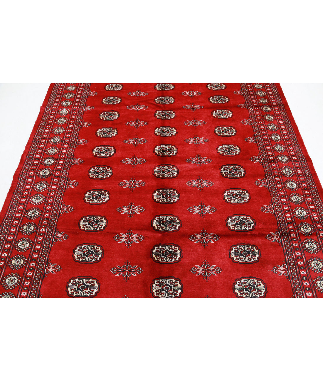 Bokhara 6'1'' X 8'11'' Hand-Knotted Wool Rug 6'1'' x 8'11'' (183 X 268) / Red / Ivory