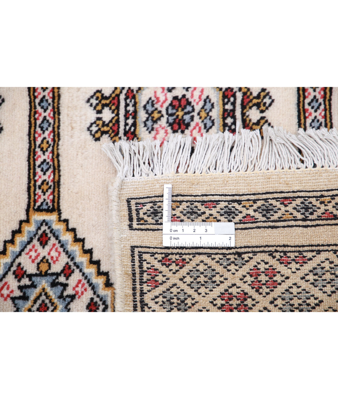 Bokhara 6'6'' X 10'0'' Hand-Knotted Wool Rug 6'6'' x 10'0'' (195 X 300) / Ivory / Black