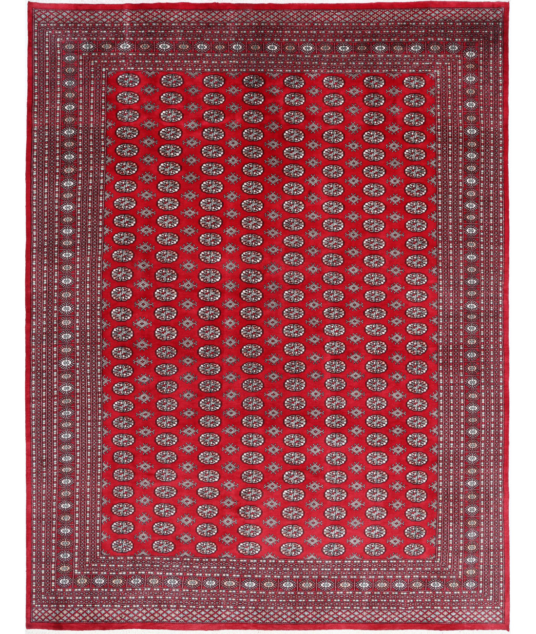 Bokhara 10'2'' X 13'9'' Hand-Knotted Wool Rug 10'2'' x 13'9'' (305 X 413) / Red / Black