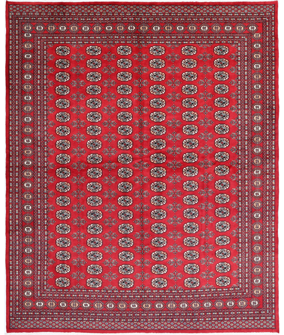 Bokhara 8'0'' X 9'11'' Hand-Knotted Wool Rug 8'0'' x 9'11'' (240 X 298) / Red / Beige