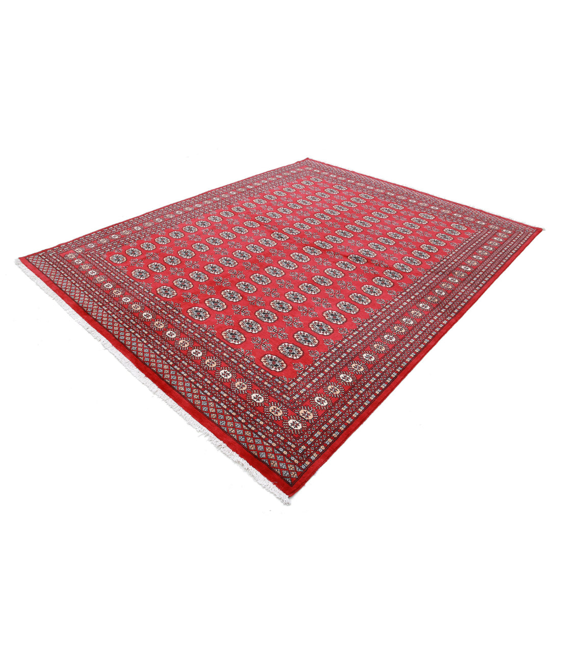 Bokhara 8'0'' X 10'0'' Hand-Knotted Wool Rug 8'0'' x 10'0'' (240 X 300) / Red / Black