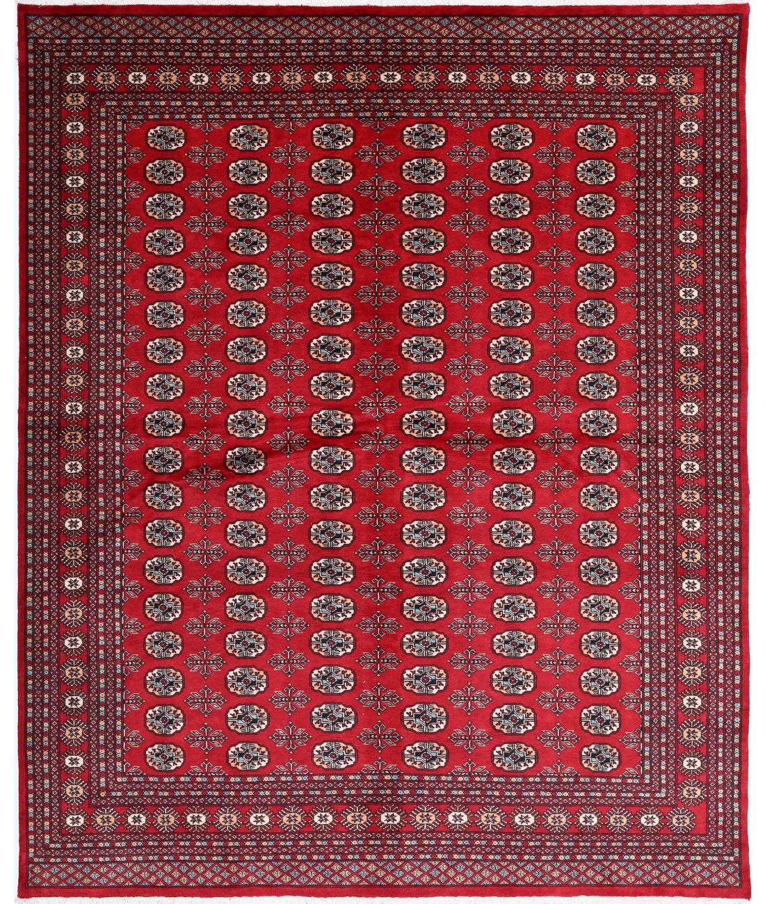 Bokhara 8'0'' X 10'0'' Hand-Knotted Wool Rug 8'0'' x 10'0'' (240 X 300) / Red / Black