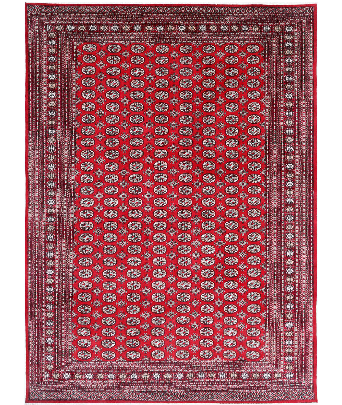 Bokhara 10'2'' X 13'11'' Hand-Knotted Wool Rug 10'2'' x 13'11'' (305 X 418) / Red / Black