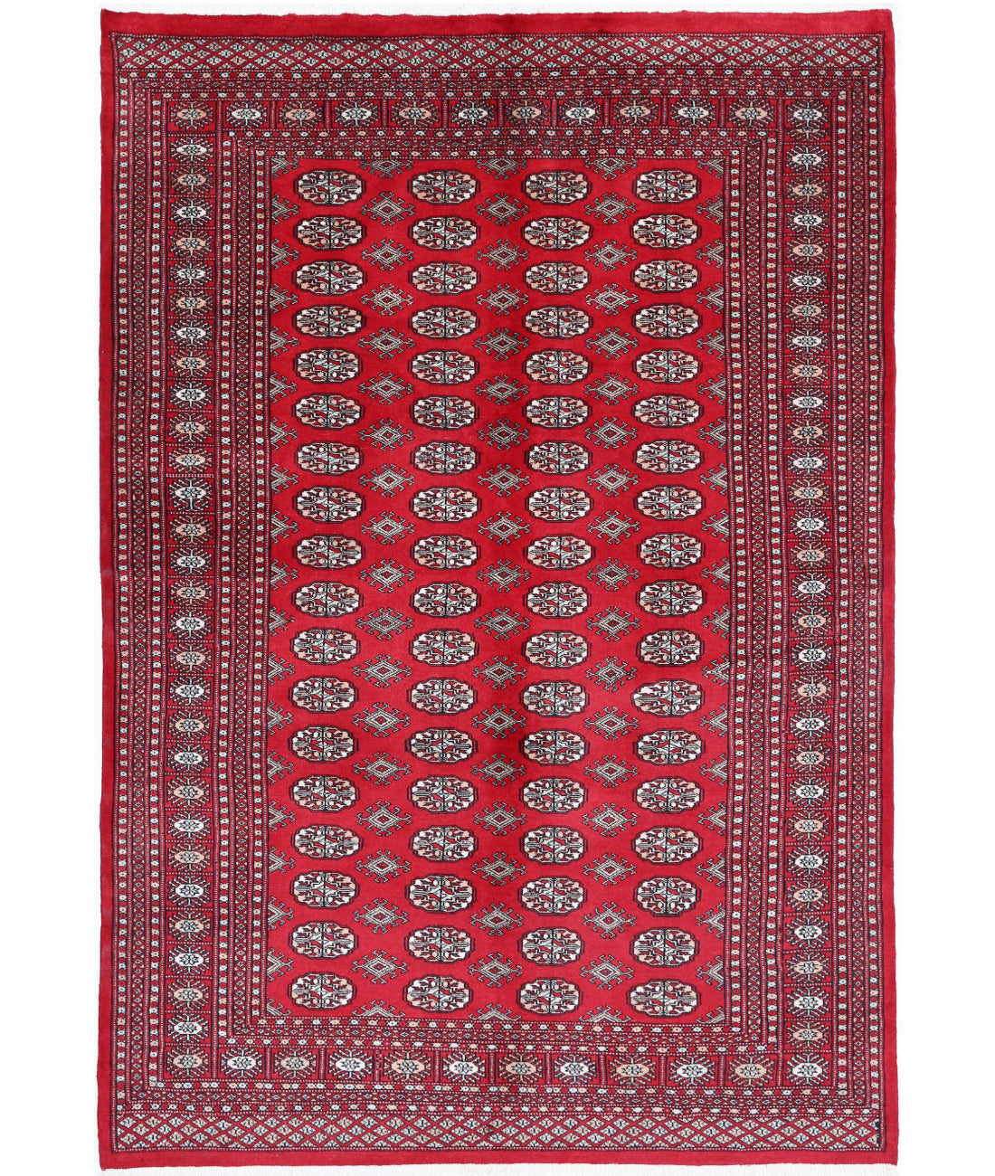 Bokhara 5'10'' X 8'6'' Hand-Knotted Wool Rug 5'10'' x 8'6'' (175 X 255) / Red / Black