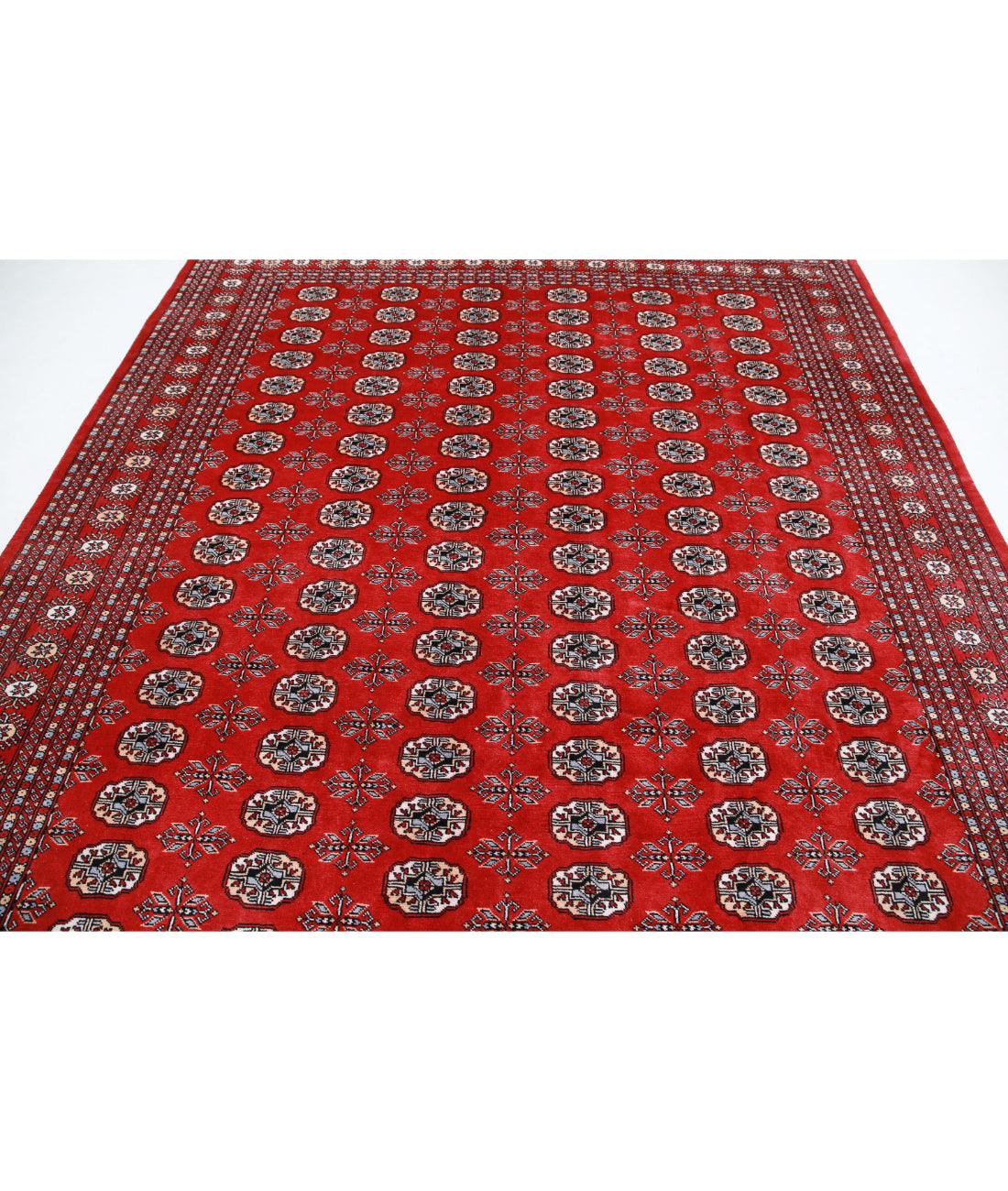 Bokhara 8'1'' X 9'9'' Hand-Knotted Wool Rug 8'1'' x 9'9'' (243 X 293) / Red / Beige