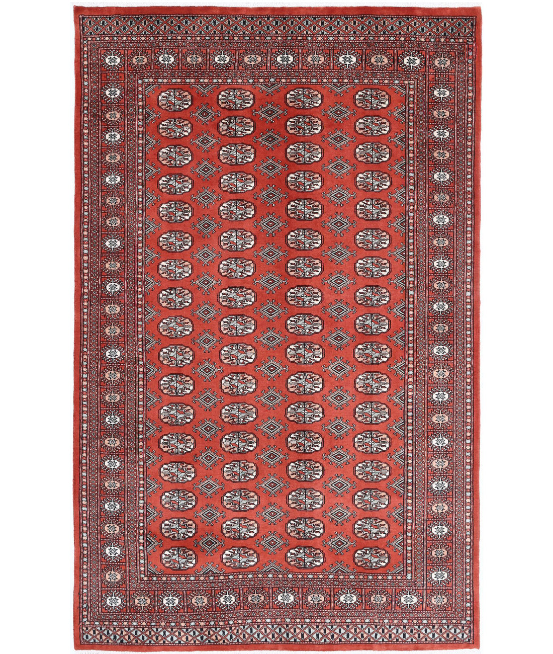 Bokhara 5'1'' X 8'2'' Hand-Knotted Wool Rug 5'1'' x 8'2'' (153 X 245) / Red / Black