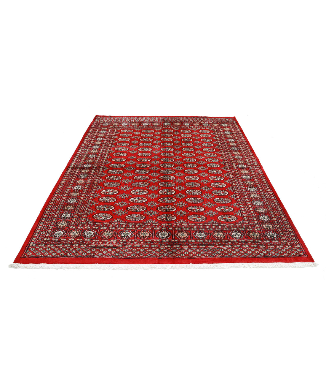 Bokhara 6'4'' X 8'3'' Hand-Knotted Wool Rug 6'4'' x 8'3'' (190 X 248) / Red / Black