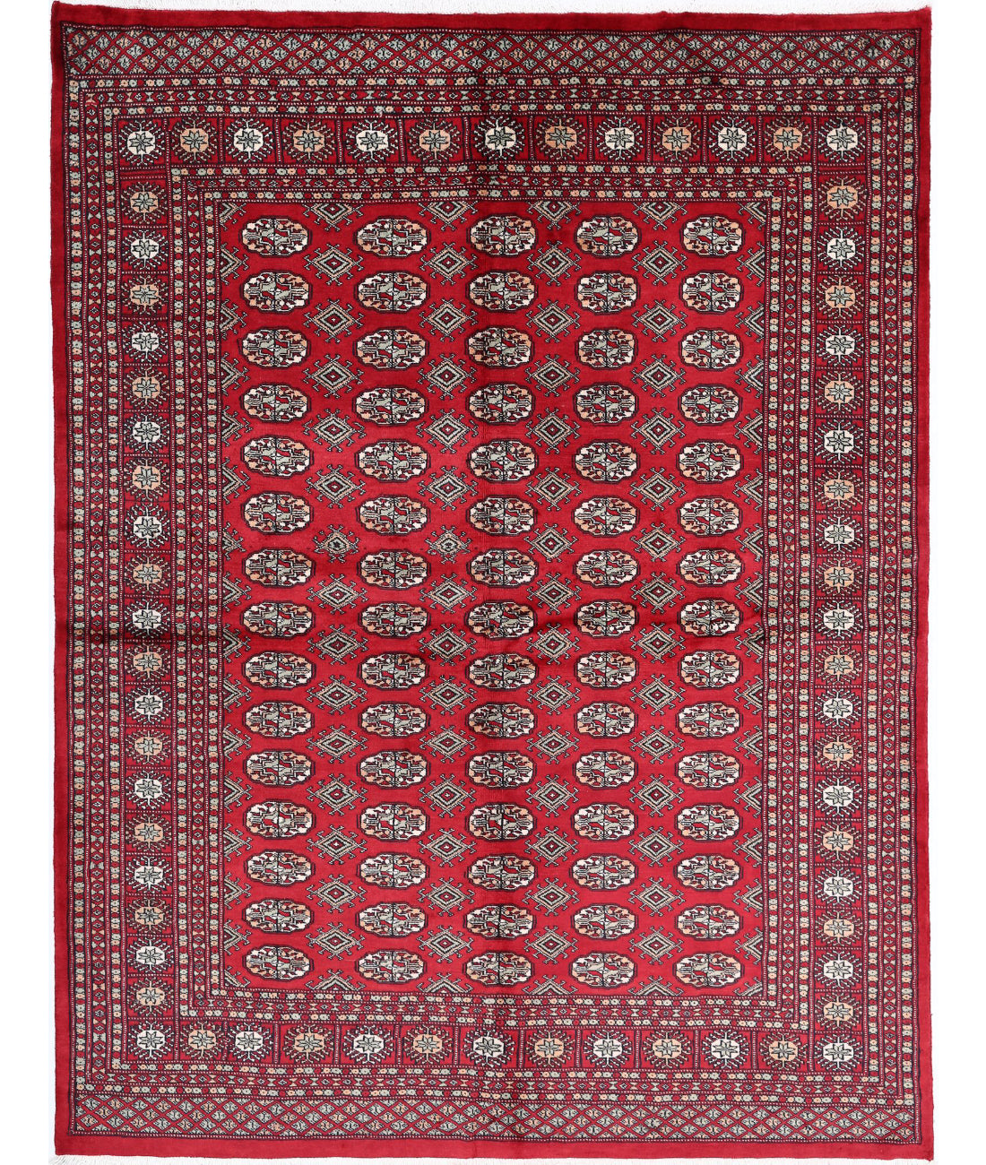 Bokhara 6'4'' X 8'3'' Hand-Knotted Wool Rug 6'4'' x 8'3'' (190 X 248) / Red / Black