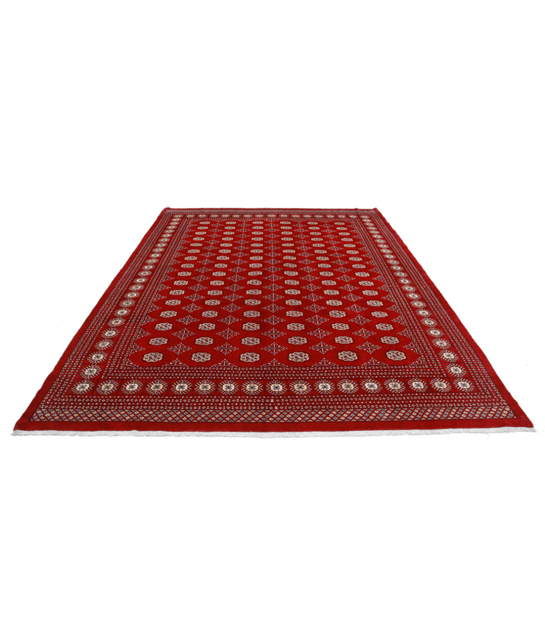 Bokhara 8'2'' X 10'7'' Hand-Knotted Wool Rug 8'2'' x 10'7'' (245 X 318) / Red / Ivory