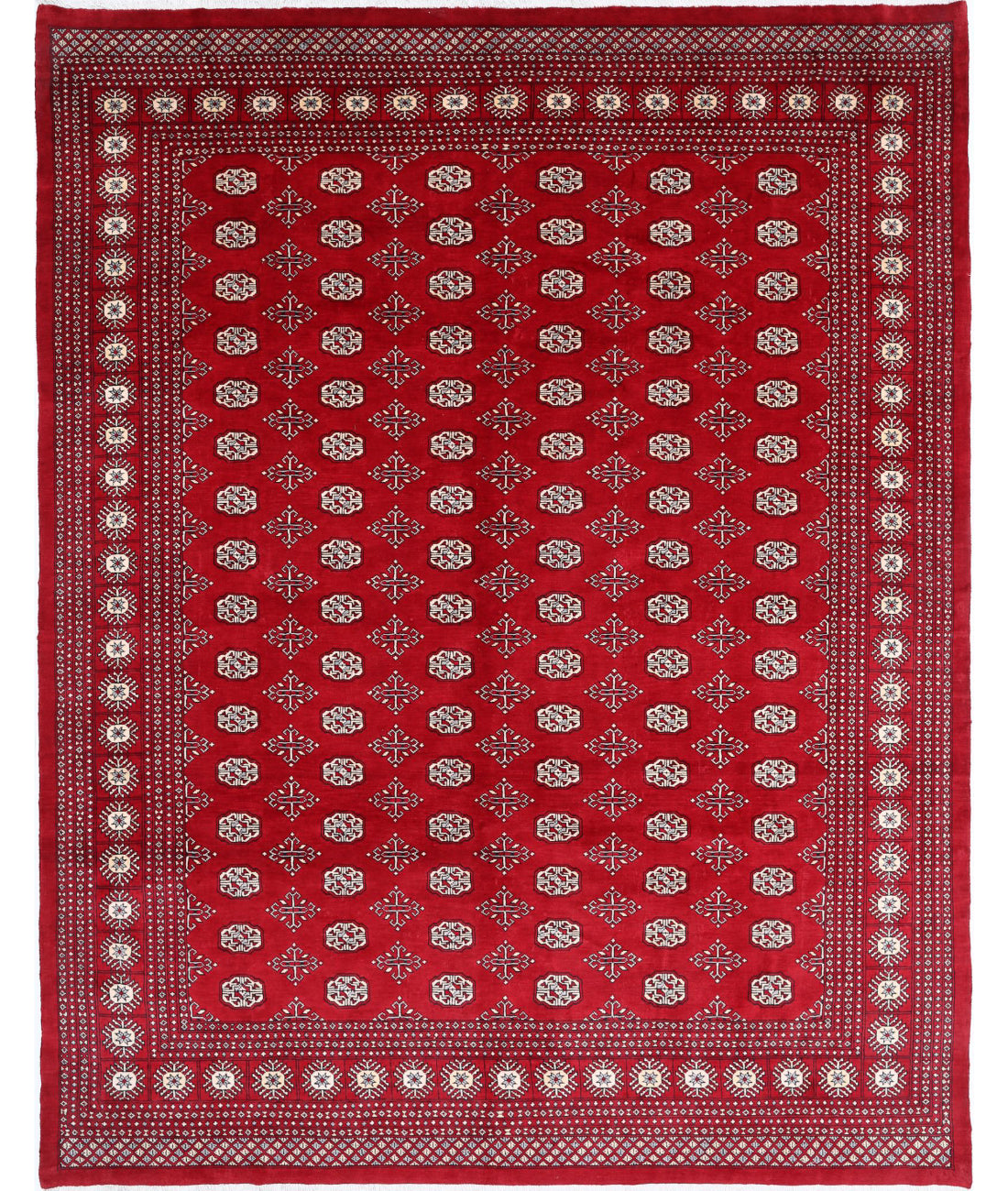 Bokhara 8'2'' X 10'7'' Hand-Knotted Wool Rug 8'2'' x 10'7'' (245 X 318) / Red / Ivory