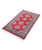 Bokhara 2'6'' X 4'2'' Hand-Knotted Wool Rug 2'6'' x 4'2'' (75 X 125) / Red / Blue