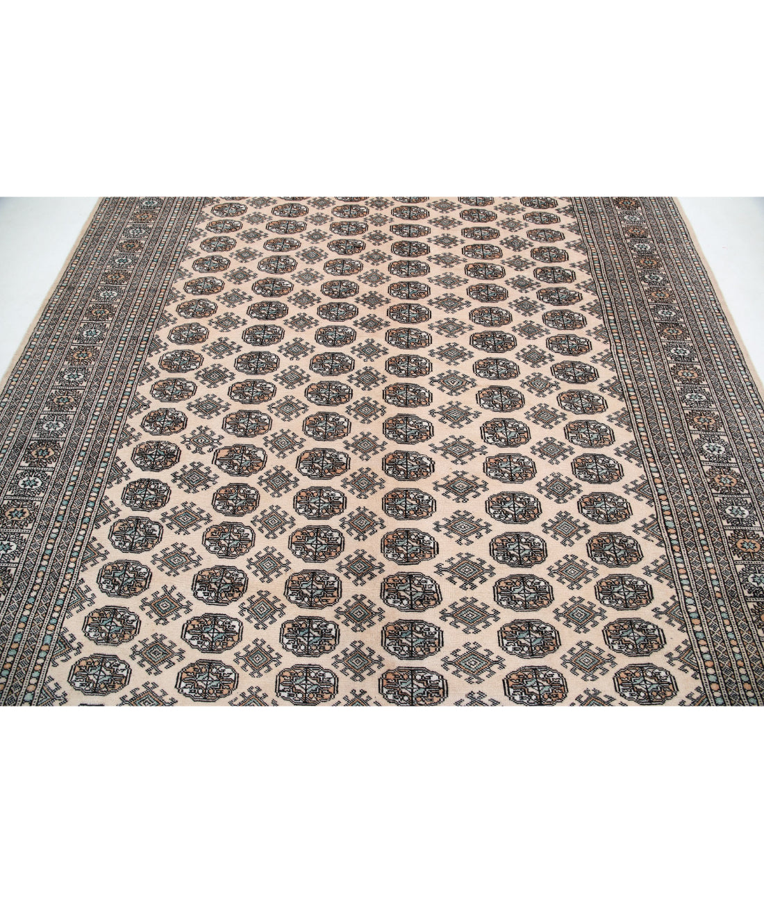 Bokhara 7'10'' X 10'2'' Hand-Knotted Wool Rug 7'10'' x 10'2'' (235 X 305) / Ivory / Taupe