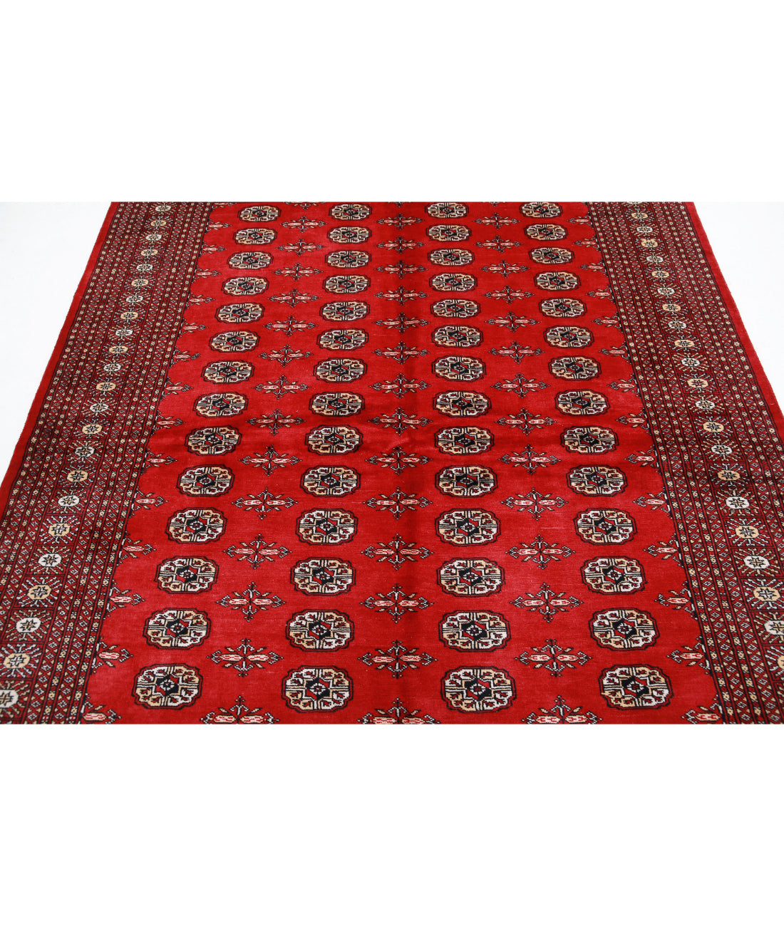 Bokhara 6'1'' X 8'7'' Hand-Knotted Wool Rug 6'1'' x 8'7'' (183 X 258) / Red / Black