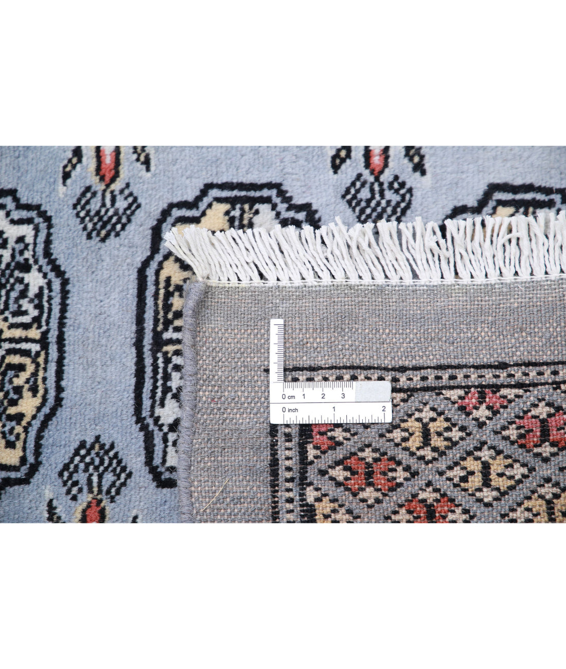 Bokhara 9'0'' X 12'2'' Hand-Knotted Wool Rug 9'0'' x 12'2'' (270 X 365) / Grey / Ivory