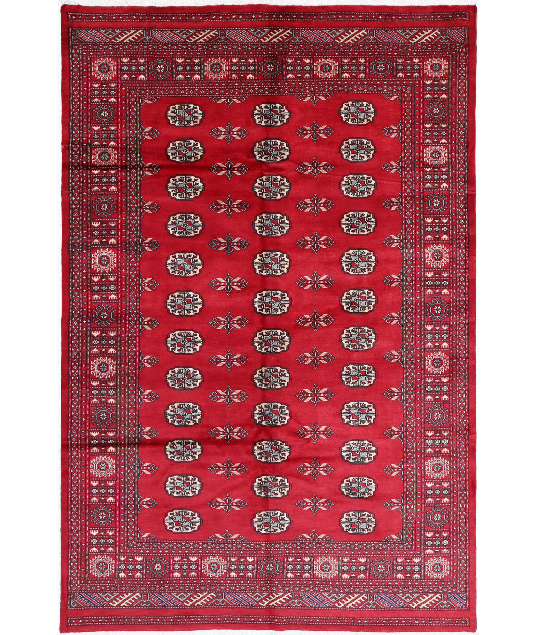 Bokhara 5'7'' X 8'7'' Hand-Knotted Wool Rug 5'7'' x 8'7'' (168 X 258) / Red / Black