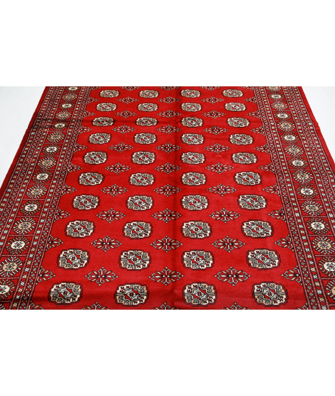 Bokhara 6'2'' X 8'9'' Hand-Knotted Wool Rug 6'2'' x 8'9'' (185 X 263) / Red / Black