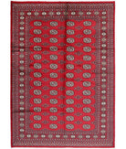 Bokhara 6'2'' X 8'9'' Hand-Knotted Wool Rug 6'2'' x 8'9'' (185 X 263) / Red / Black