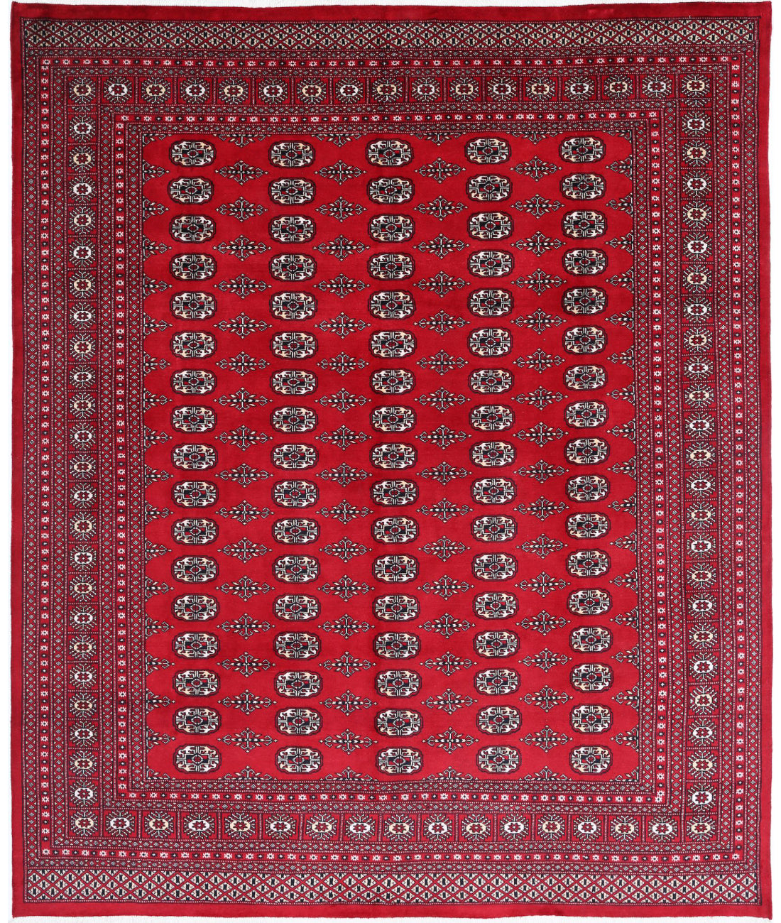 Bokhara 8'2'' X 10'0'' Hand-Knotted Wool Rug 8'2'' x 10'0'' (245 X 300) / Red / Black