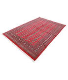 Bokhara 6'0'' X 8'10'' Hand-Knotted Wool Rug 6'0'' x 8'10'' (180 X 265) / Red / Black