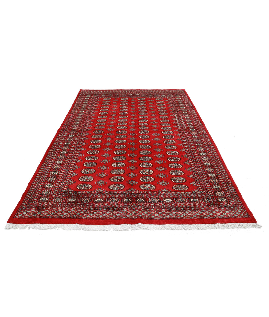 Bokhara 6'0'' X 8'10'' Hand-Knotted Wool Rug 6'0'' x 8'10'' (180 X 265) / Red / Black