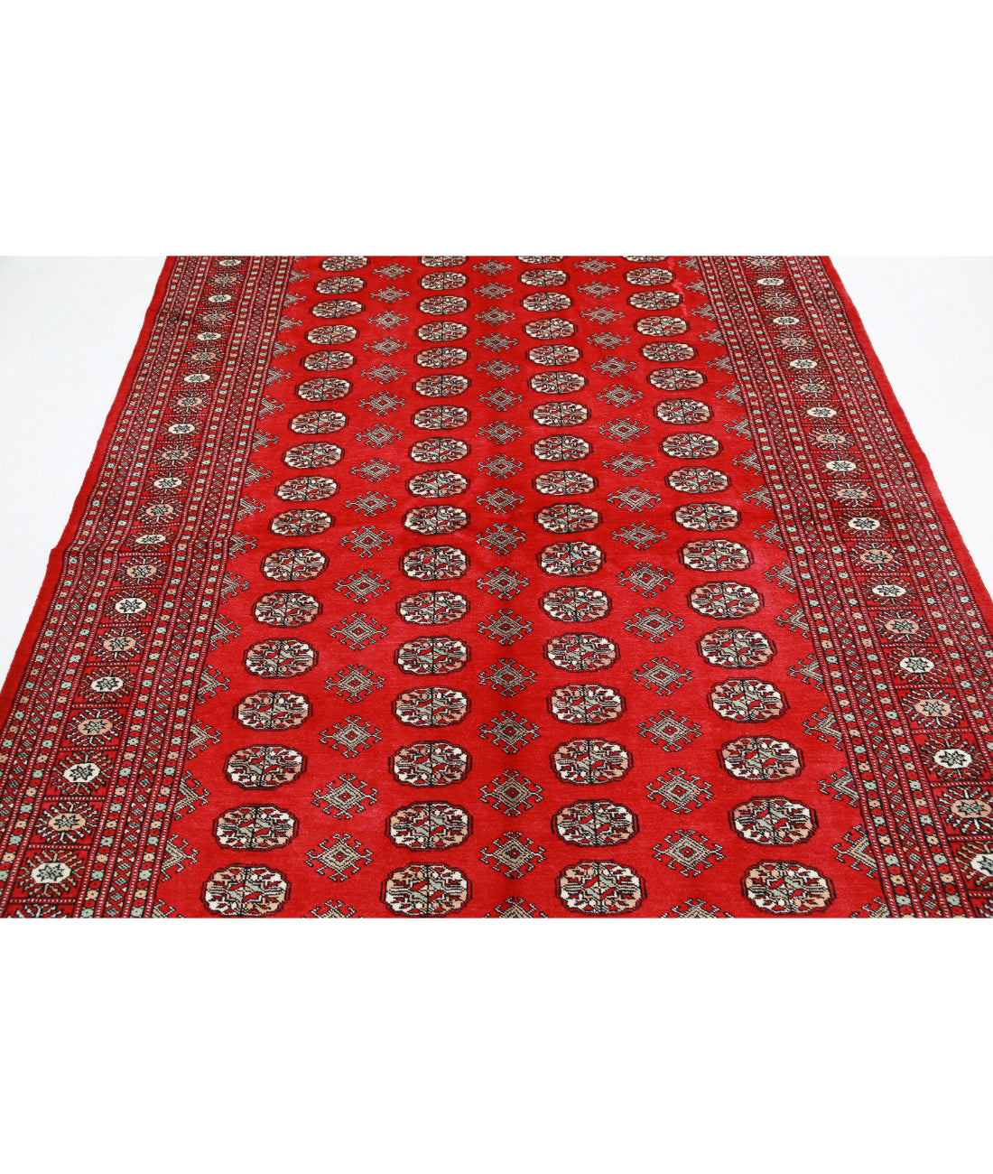 Bokhara 6'0'' X 8'10'' Hand-Knotted Wool Rug 6'0'' x 8'10'' (180 X 265) / Red / Black